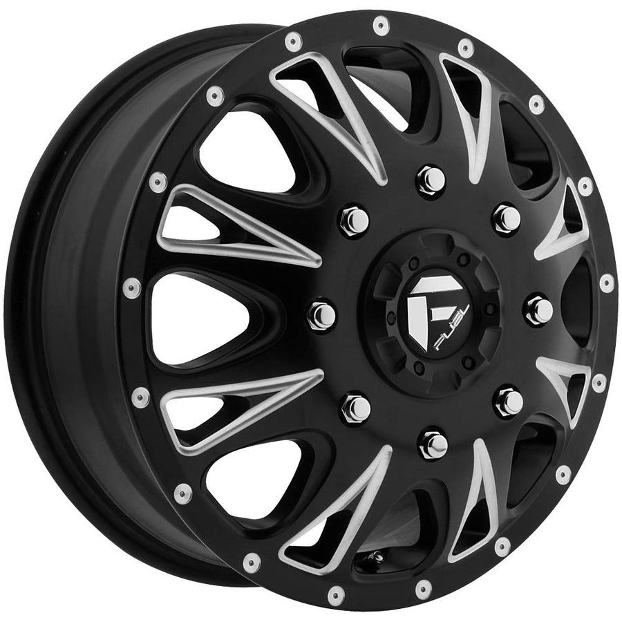 Black FUEL 1PC D513176593F Wheel with Painted (17 x 6.5 inches /8 x 210 mm, 129 mm Offset)