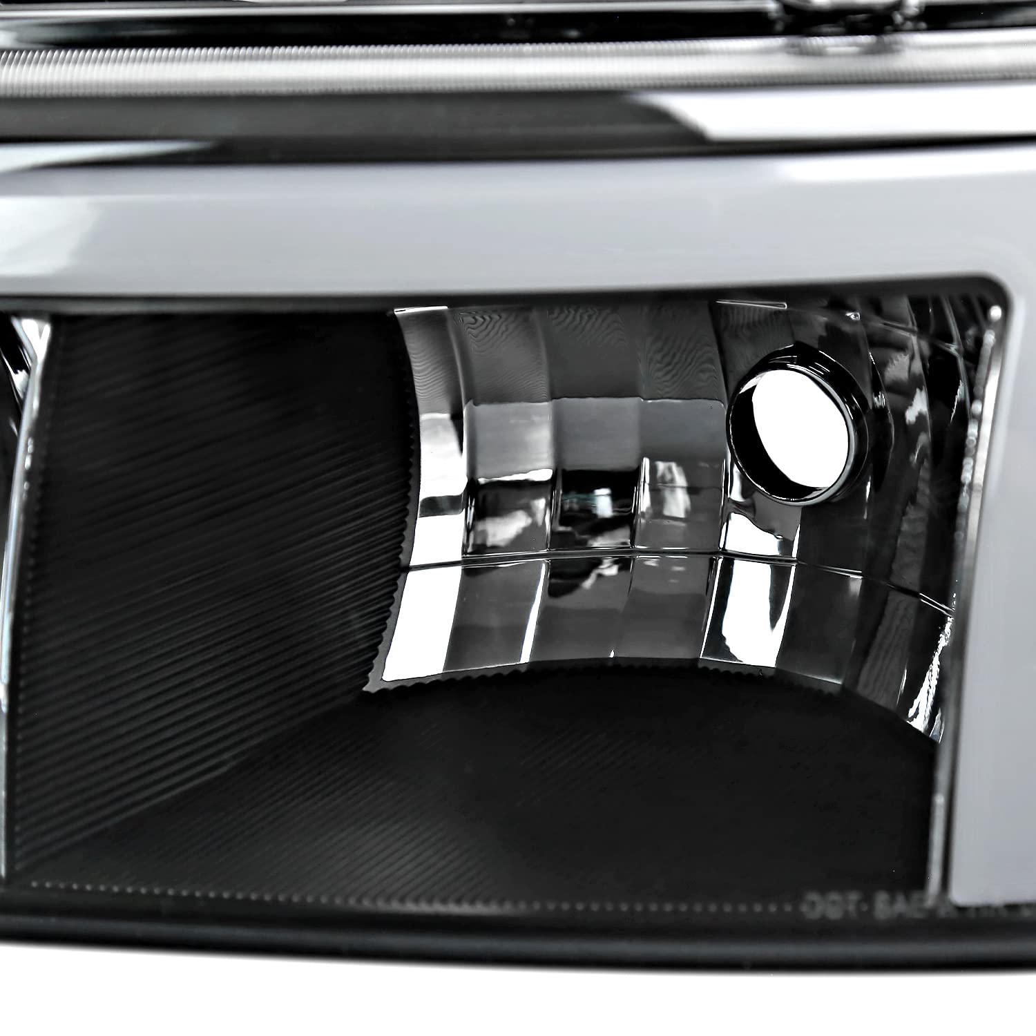 Black LED Tube Headlights + Sequential Bumper Lights SPEC-D TUNING Compatible with 1999-2006 GMC Sierra 1500/2500/3500
