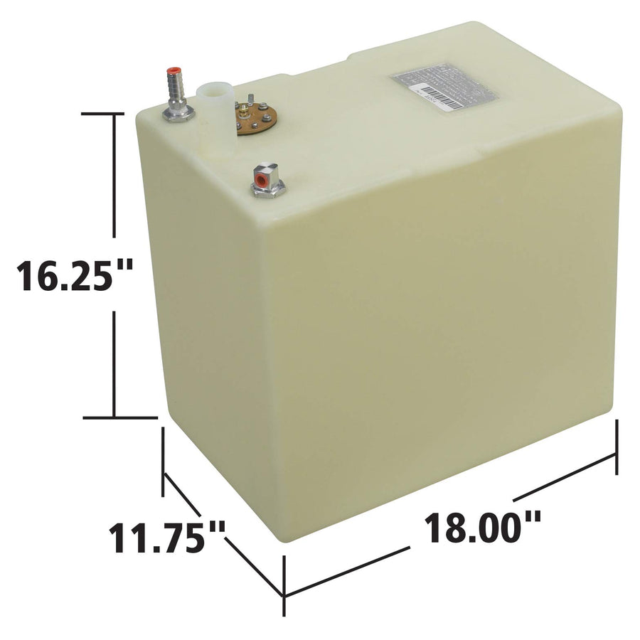 Moeller Below Deck Marine Permanent Fuel Tank (14-Gallon, 18" x 11.75" x 16.25")