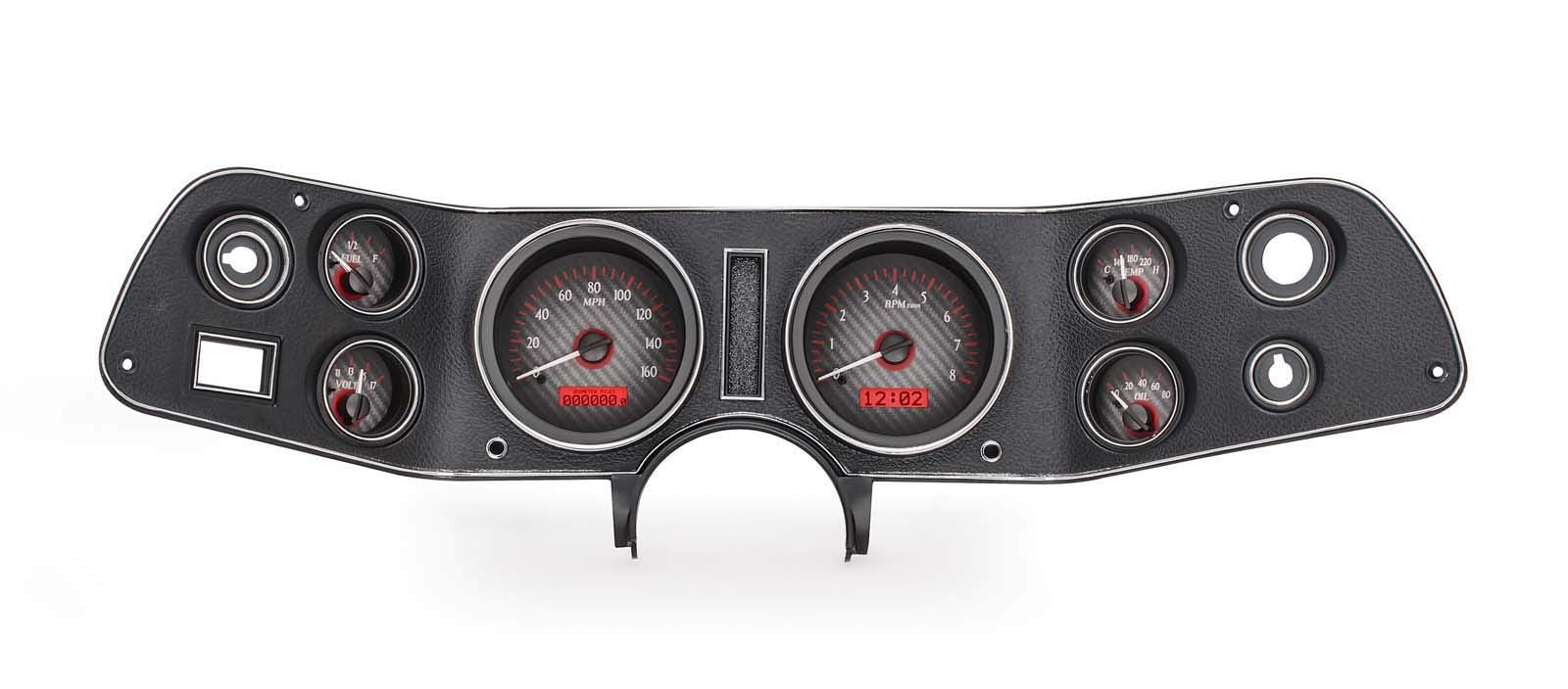 Chevy Camaro 1970-81 VHX System, Carbon Fiber Face - Red Display