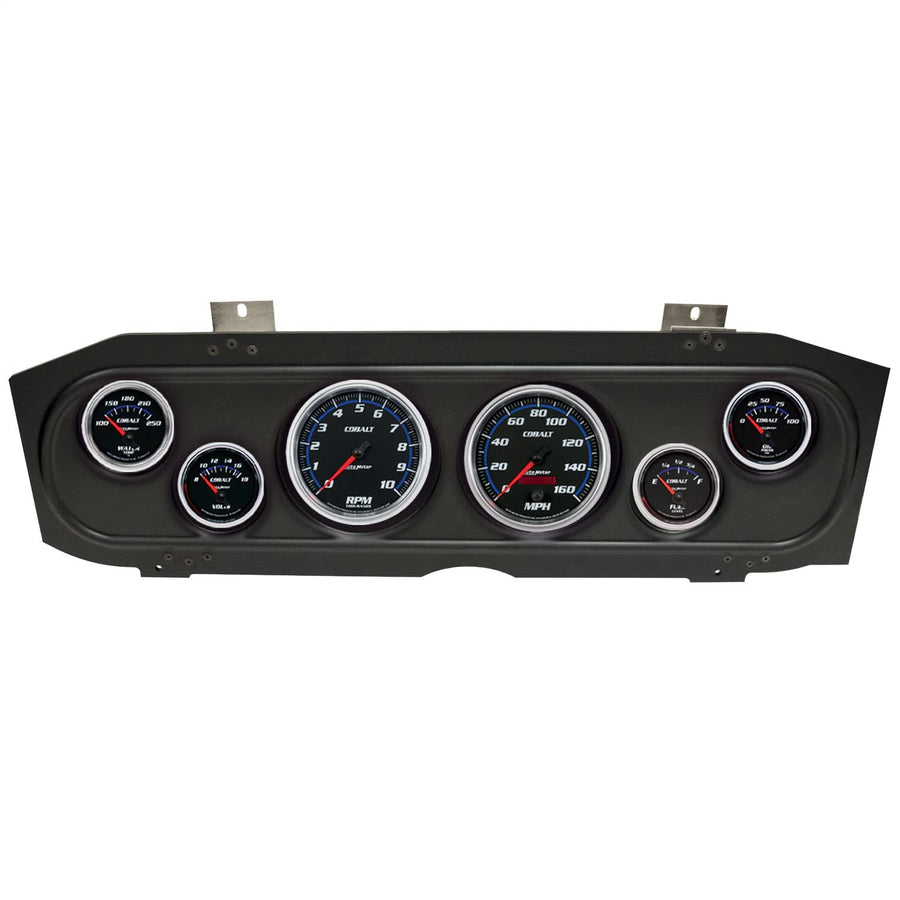AutoMeter Dash Kit Direct Fit, (3 3/8" X2, 2 1/16" X4), MERC Cougar 69-70, Cobalt (2913-05)
