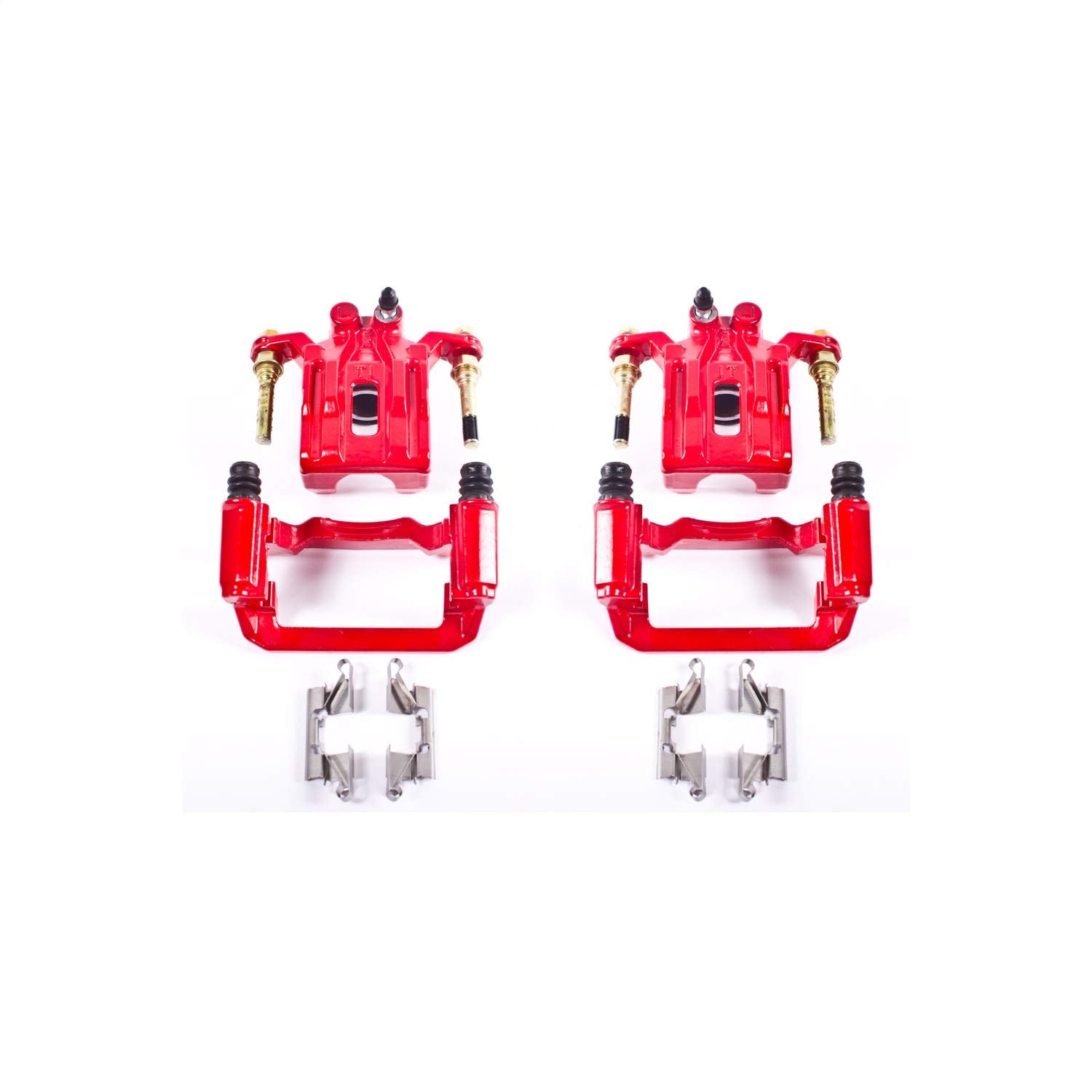 Power Stop Pair of High-Temp Red Powder Coated Rear Calipers for Nissan Pathfinder 2005-2012 [Model Specific]