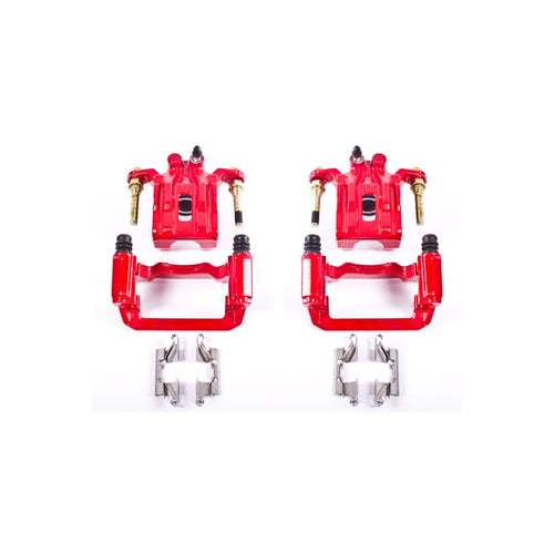 Power Stop Pair of High-Temp Red Powder Coated Rear Calipers for Nissan Pathfinder 2005-2012 [Model Specific]