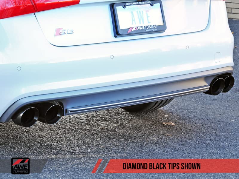 Audi AWE Tuning C7 / C7.5 S7 4.0T Track Edition Exhaust - Diamond Black Tips