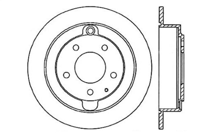 Sport Drilled/Slotted Brake Rotor StopTech 127.45054L (Rear Left), 1 Pack
