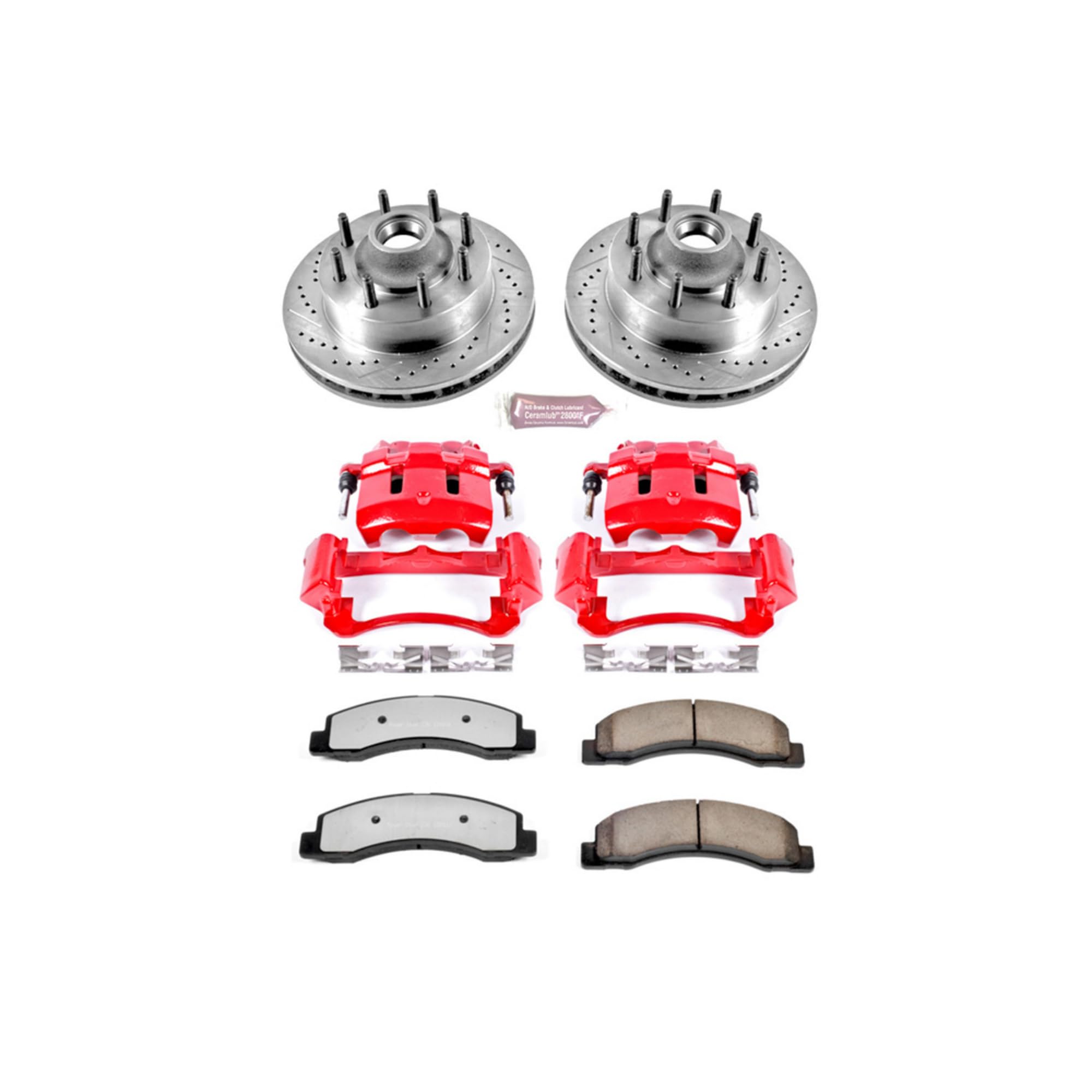 Power Stop Z36 KC1891-36 Front Truck and Tow Brake Kit with Calipers For Ford F-250 Super Duty 1999-2001, Ford F-350 Super Duty 1999-2002 [Model Specific]