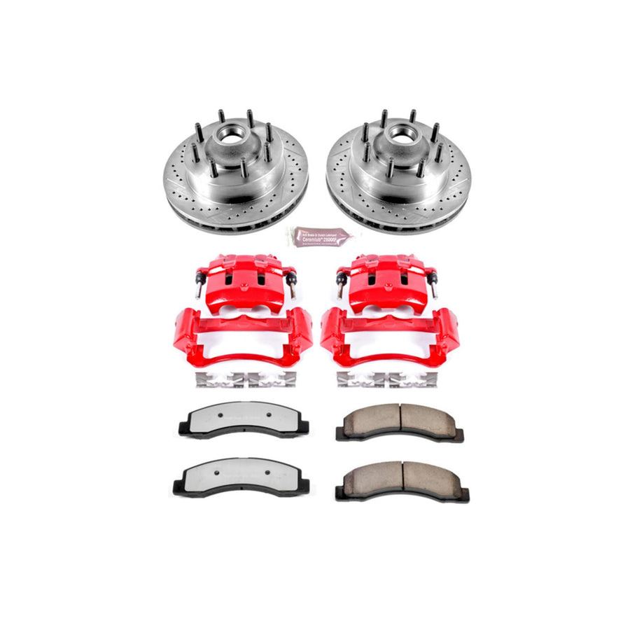 Power Stop Z36 KC1891-36 Front Truck and Tow Brake Kit with Calipers For Ford F-250 Super Duty 1999-2001, Ford F-350 Super Duty 1999-2002 [Model Specific]