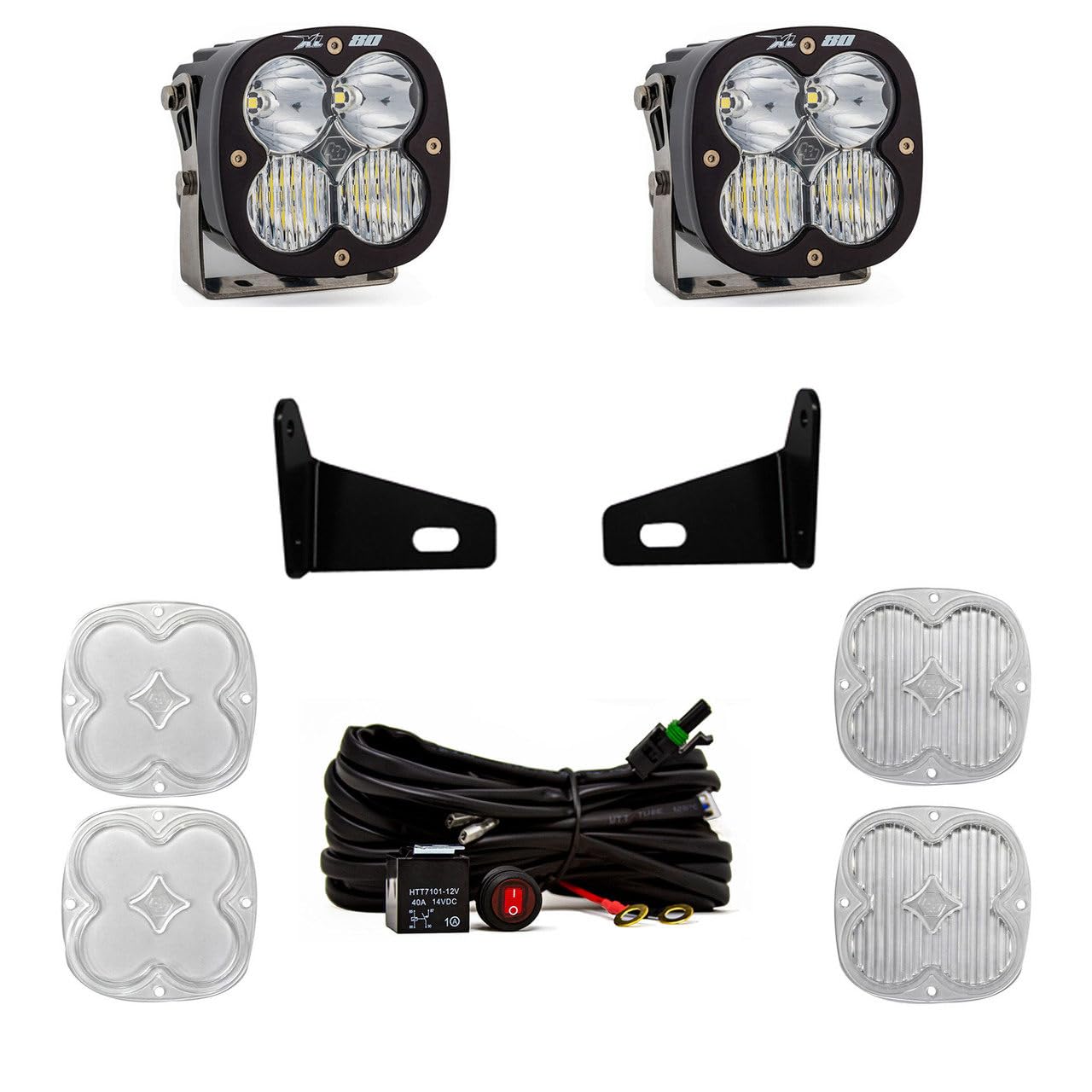 XL80 Baja Designs LED A-Pillar Light Kit for Can-Am Maverick X3 2017-22 UTV (Driving/Combo; Clear)