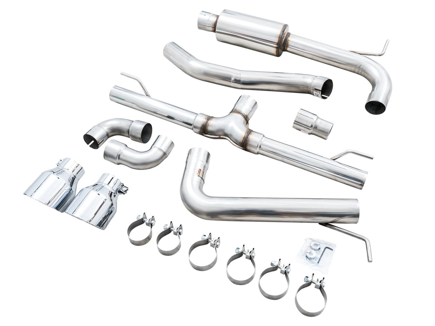 AWE 2022 MK8 VW GTI Track Edition Exhaust - Chrome Silver Tips