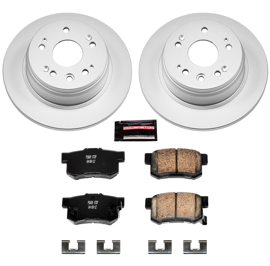 Power Stop Z17 Evolution Geomet Coated Brake Kit CRK6172 For Honda CR-V 2002-2004 [Model Specific]