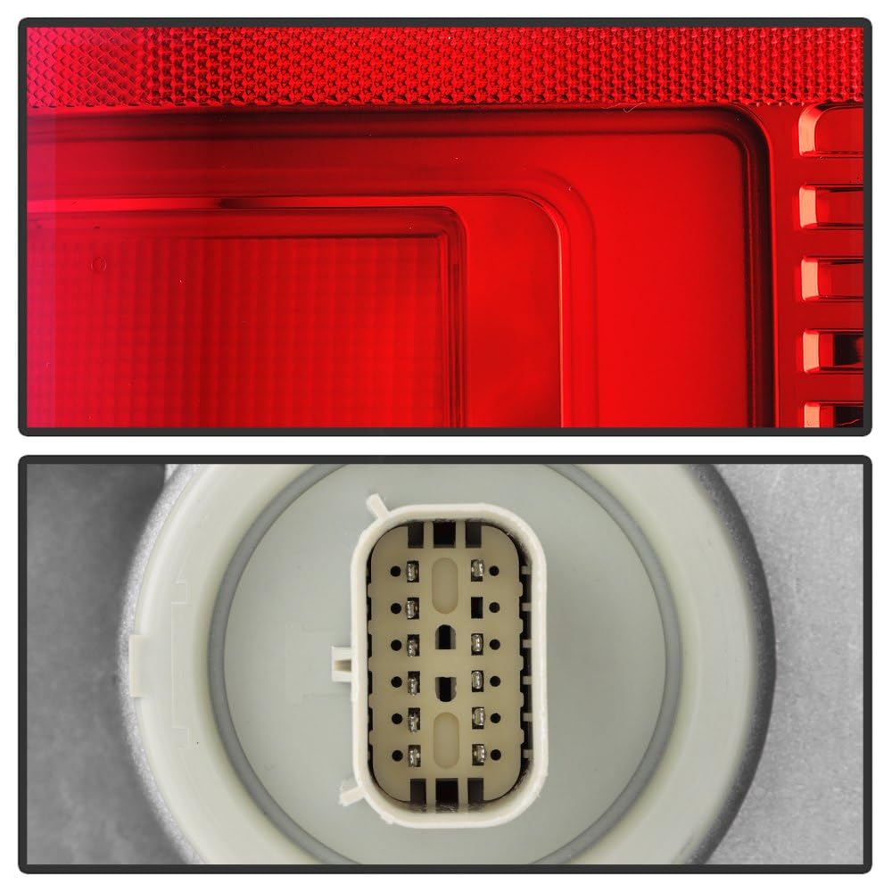 Ford F250 F350 17-22 Superduty OE+ (2020 Style) Fit Halogen BSD and Non BSD Models Full LED Tail Light - Red Clear