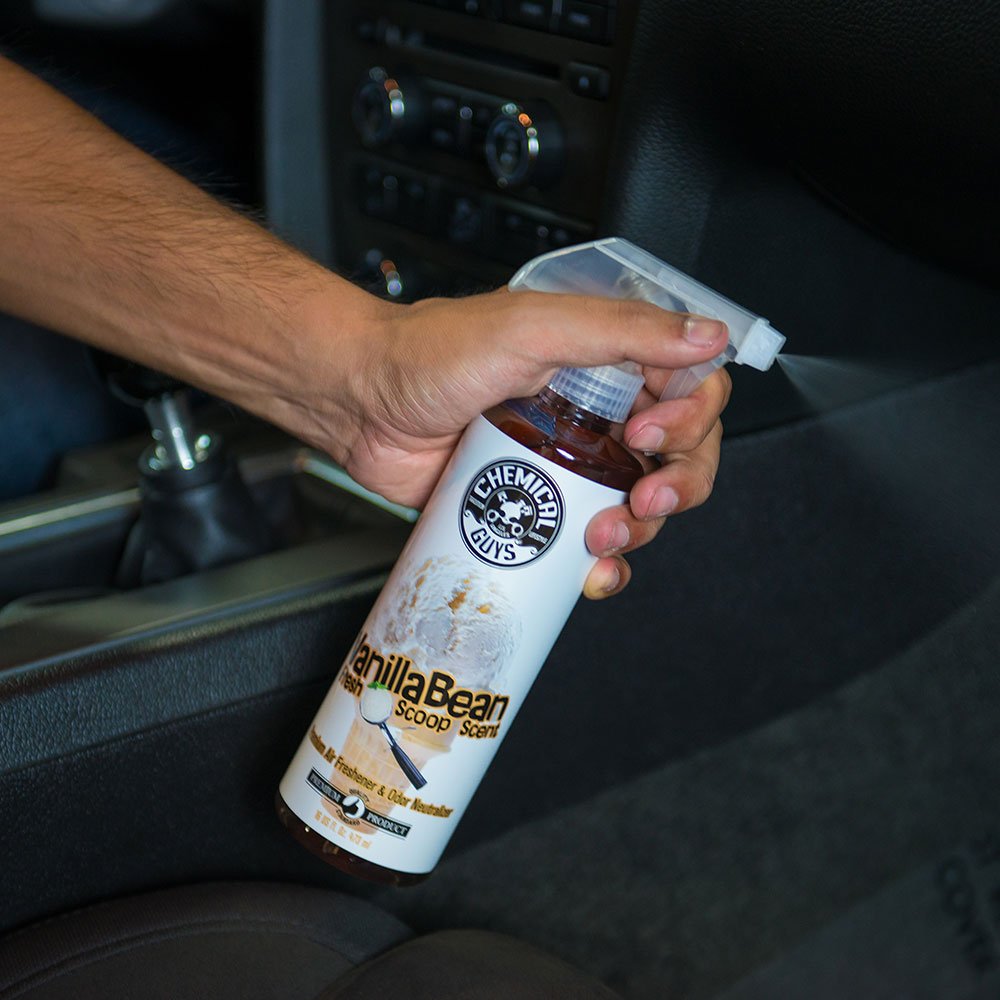 Chemical Guys Vanilla Bean AIR23104 Fresh Scoop Scent Premium Air Freshener & Odor Eliminator, (Great for Cars, Trucks, SUVs, RVs, Home, Office, Dorm Room & More) 4 fl oz