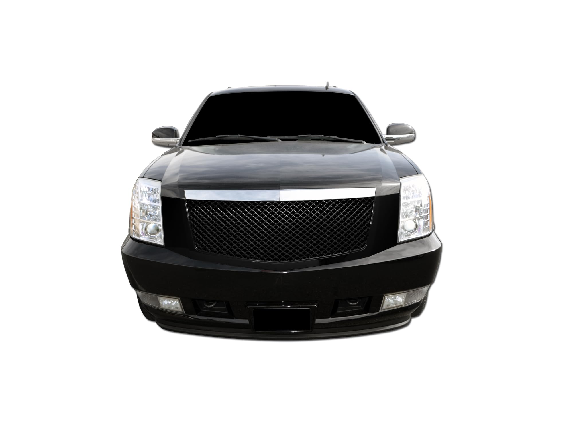 7146952 Armordillo USA Mesh Front Hood Grille - Matte Black Fits 2007-2014 Cadillac Escalade