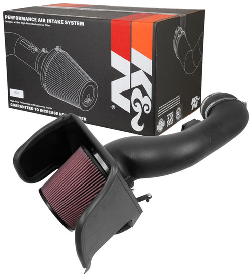 Cold Air Intake System K&N: High-Flow Air Filter, Increase Performance & Towing: Compatible with 2017-2019 Ford: F250, F350, F450, 57-2597