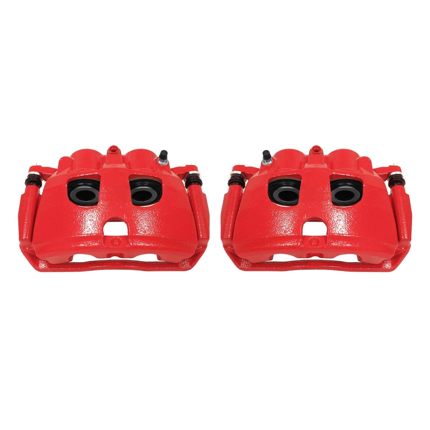 Power Stop S5174 Rear Pair of High-Temp Red Powder Coated Calipers