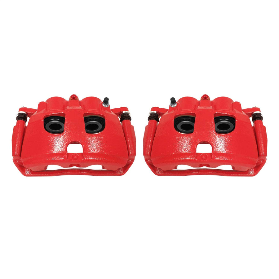 Power Stop S5174 Rear Pair of High-Temp Red Powder Coated Calipers