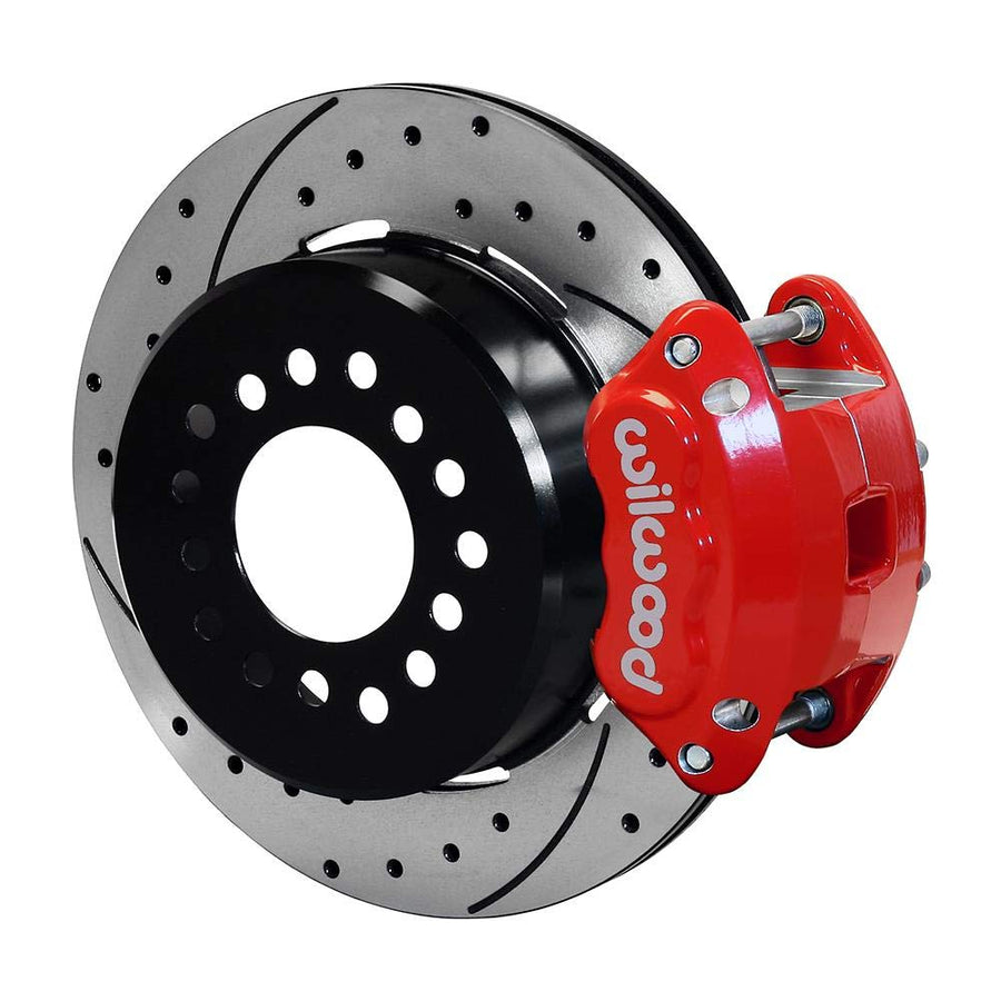 WILWOOD D154 P/S P-B Kit, Drilled-Red 12 Bolt, 2.75" offset, Staggered Shock 140-12570-DR