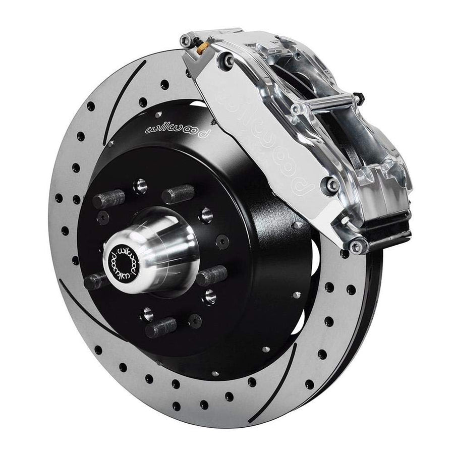 140-9802-DP WILWOOD FNSL6R Front Hub Kit, 14.00", Drill, Pol 74-80 Pinto/Mustang II Disc Spindle only