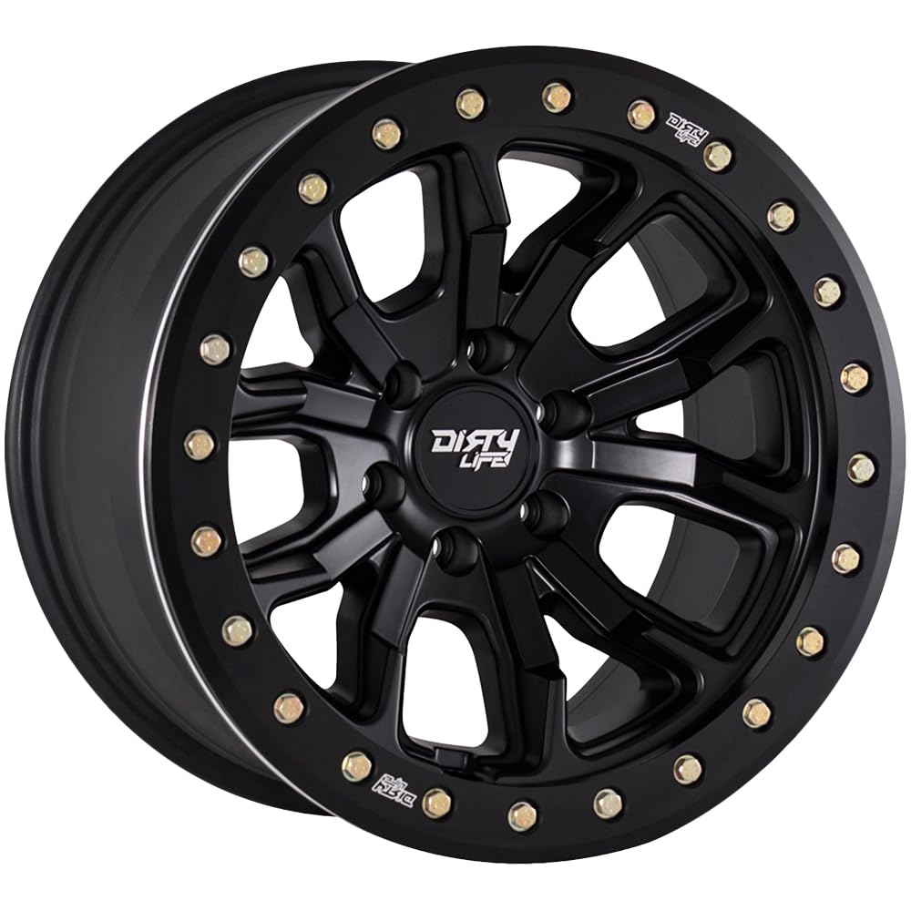 Dirty Life Matte Black DT-1 Wheel with Painted Finish (17 x 9. inches /6 x 139 mm, -38 mm Offset)