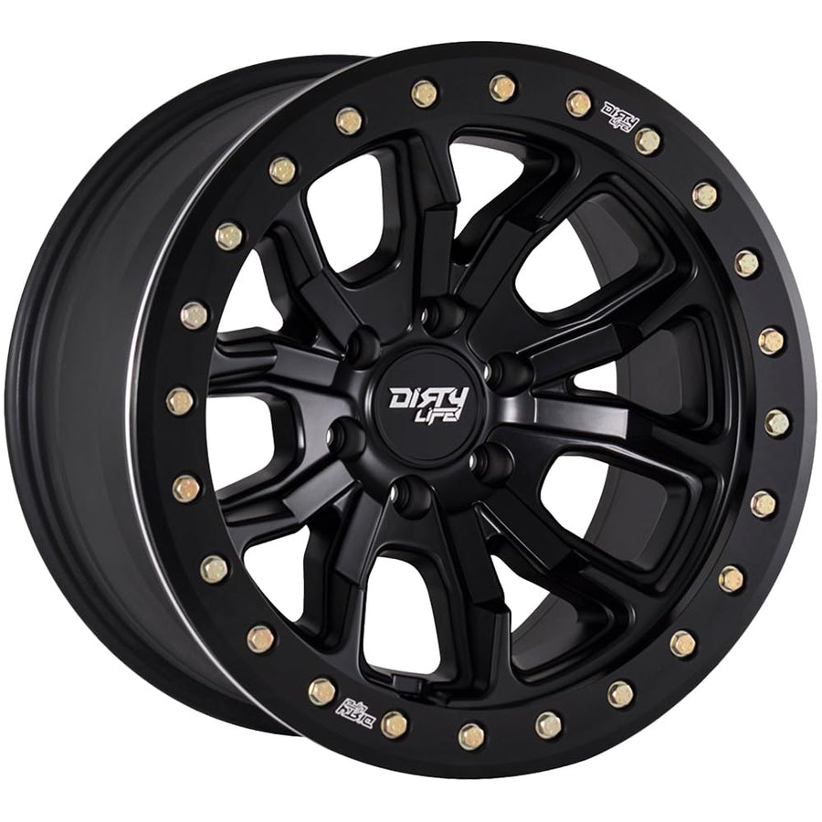 Dirty Life Matte Black DT-1 Wheel with Painted Finish (17 x 9. inches /6 x 139 mm, -38 mm Offset)