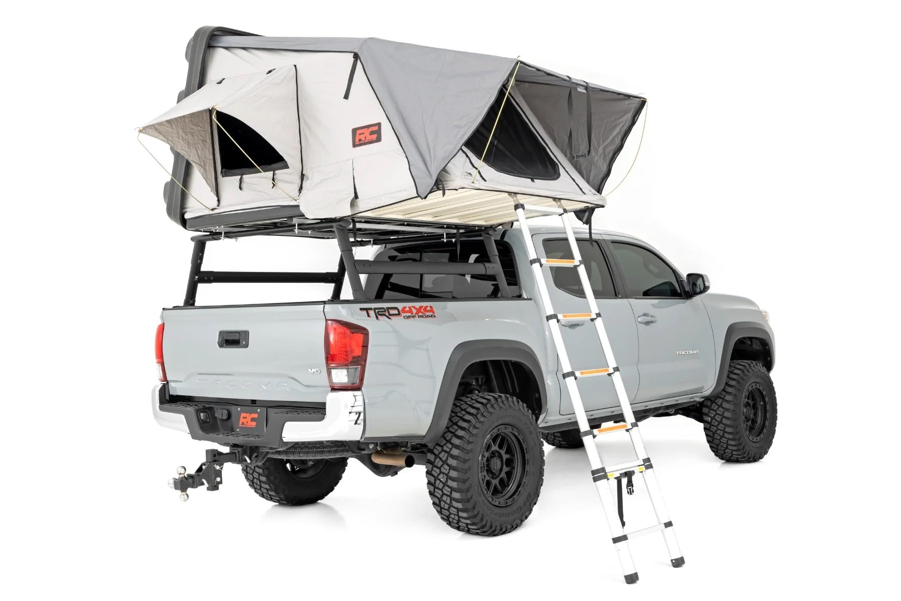 Rough Country Roof Top Hard Shell Tent with Ladder - Rack Mount, Sleeps 2-3