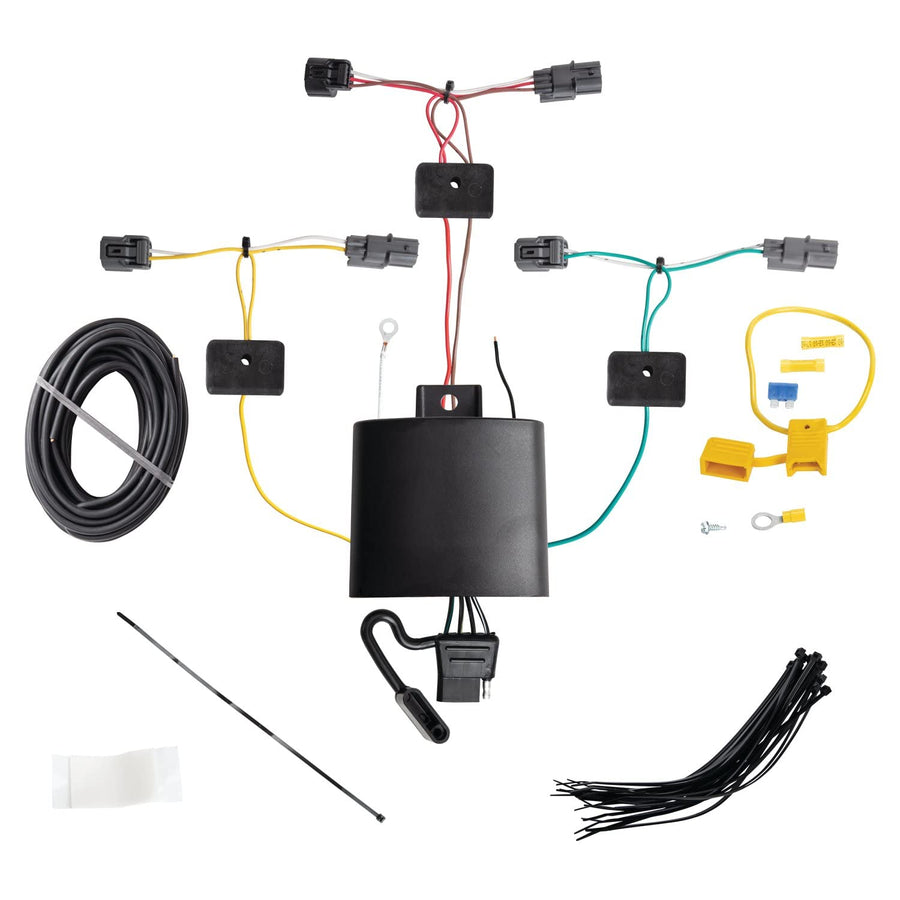 T-One Tow Connector Harness Assembly TEKONSHA 118859 4-Way Flat, w/Circut Protected Modulite HD Module, Black, Compatible with 2021-22 Honda Civic Sedan