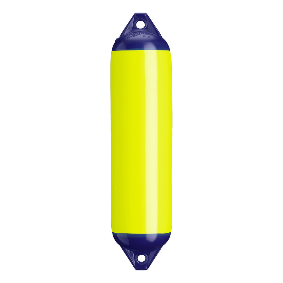 Polyform F-Series Boat Fender Standard F-1 Blue Ropehold - Saturn Yellow