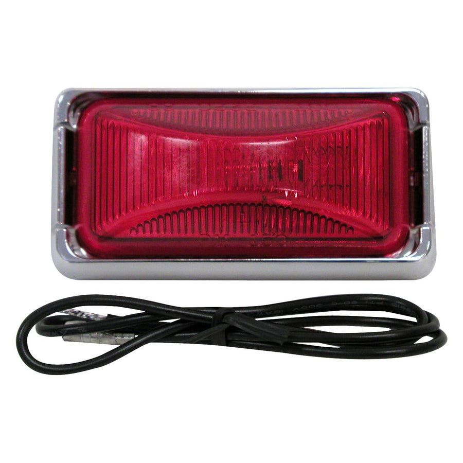 V150KR Peterson Manufacturing 2.48'x1.20' LED Strobe Light (Inc M/C Pc Rectangle Kit), 1 Pack, Red