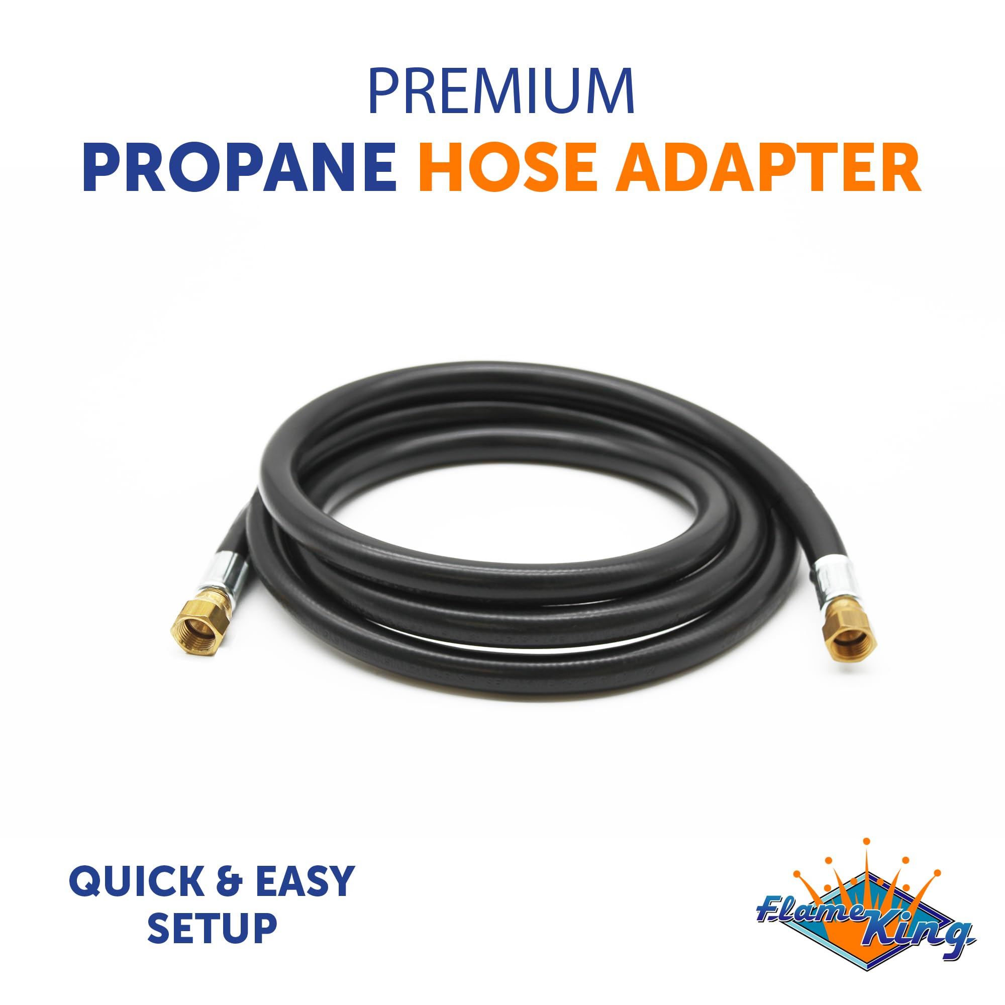 Flame King RV Slide Out Thermo Rubber Hose Assembly, 106 Inch, 3/8 Inch ID, Female to Female - 100159-106