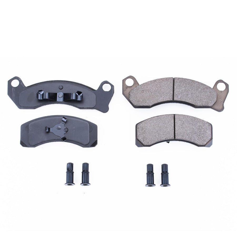 Power Stop Brake Kit Front For Ford Country Squire 1987-89 |Crown Victoria 1992-94 |LTD 1981-86 |LTD Crown Victoria 1987-91 |Mustang 1984-93 - Ceramic Brake Pads With Installation Hardware, 17-199