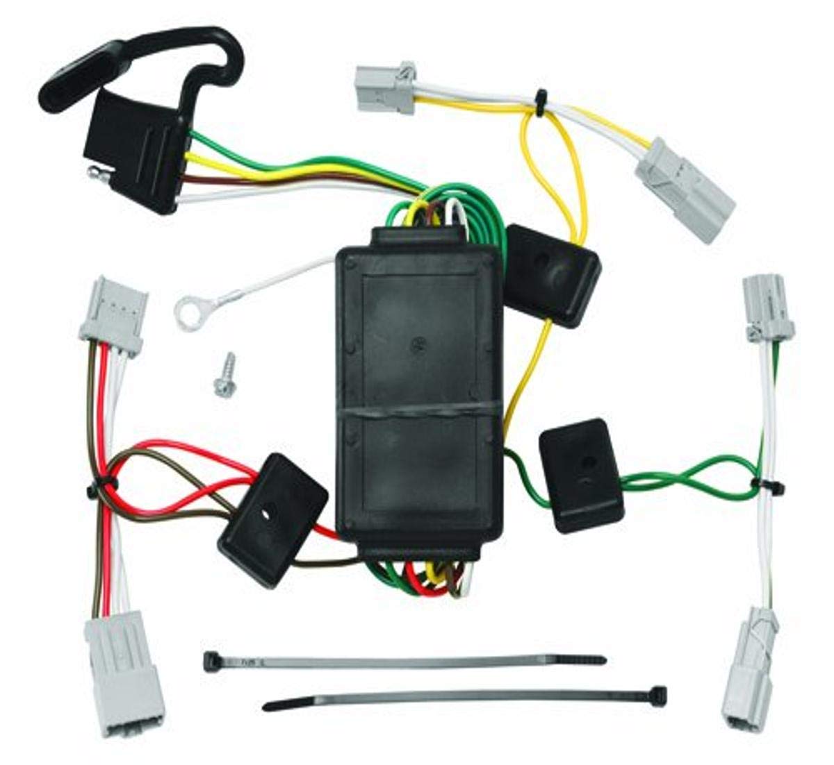 Tow Ready T-One® Tekonsha Harness, 4-Way Flat, Compatible with Select Acura TSX : Honda Accord, Civic, Fit : Mazda 3 : Mitsubishi Galant, Black