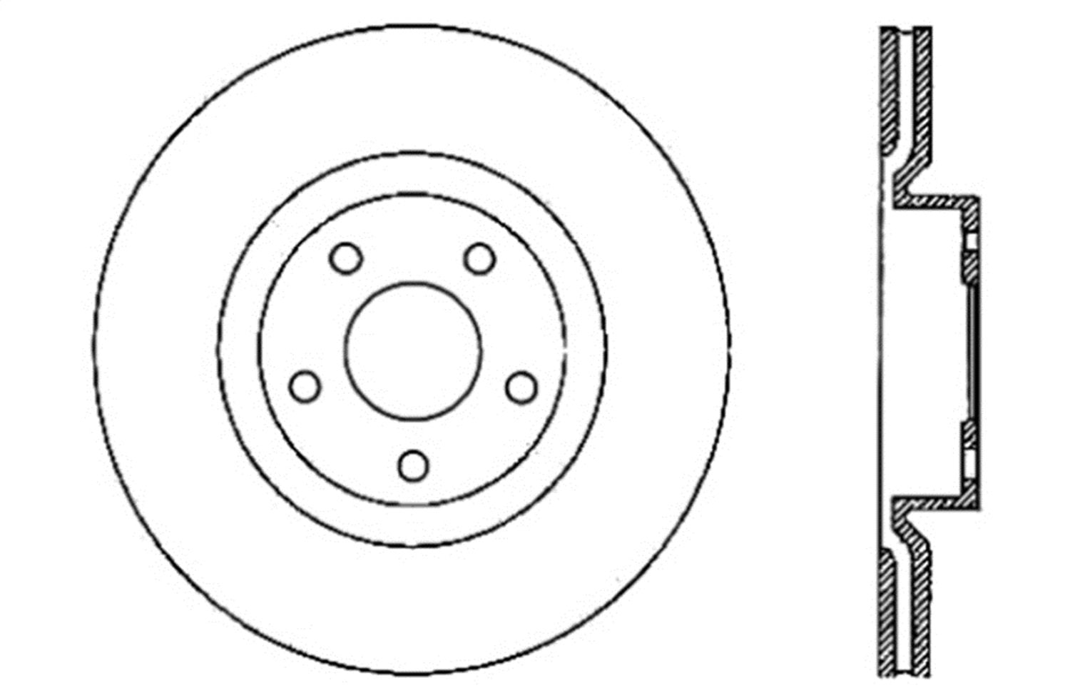 Sport Drilled/Slotted Brake Rotor StopTech 127.62085L (Front Left), 1 Pack