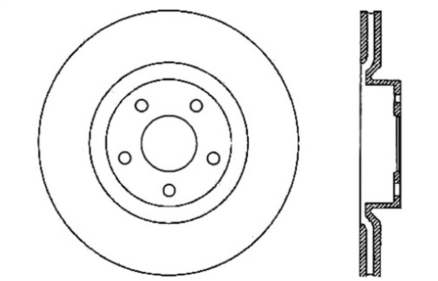 Sport Drilled/Slotted Brake Rotor StopTech 127.62085R (Front Right), 1 Pack