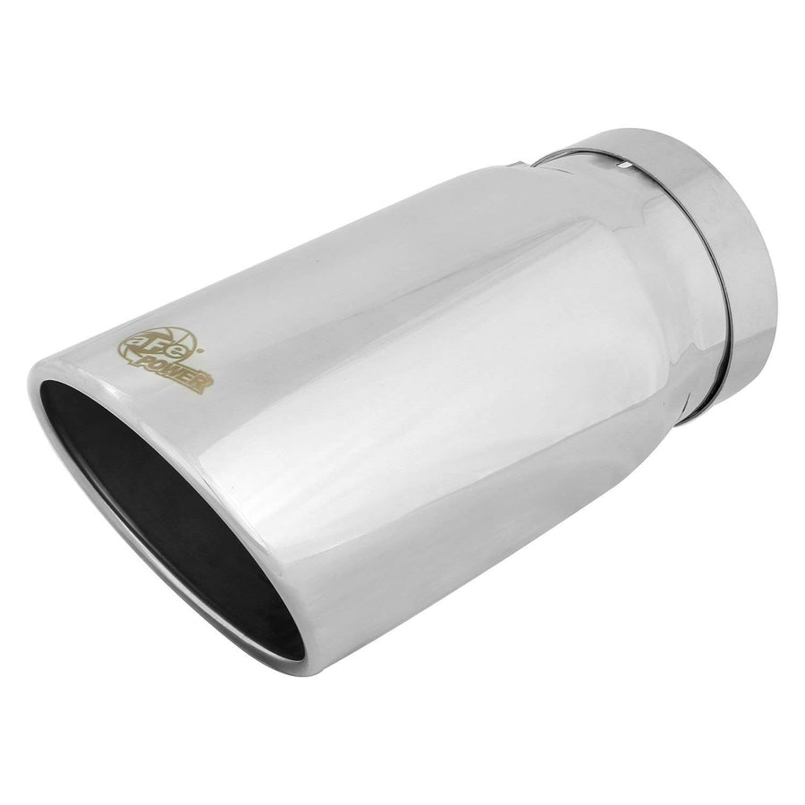 MACH Force-XP aFe Power 5" Inlet x 6" Outlet x 12" Length Polished Stainless Steel Bolt-On Tip