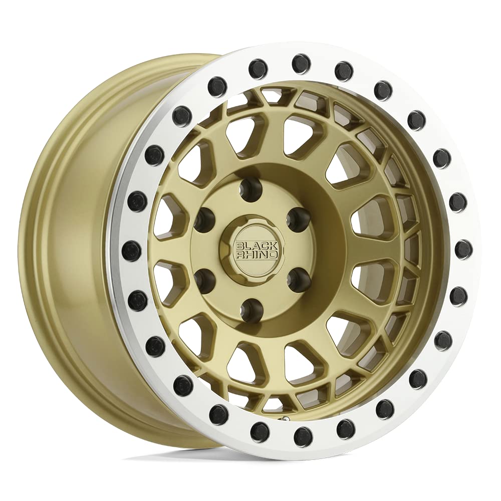 Black Rhino PRIMM Hard Alloys 17X8.5 5X5.0 3.25-38mm MATTE GOLD W/MACHINED RING - 1785PRM-85127L71