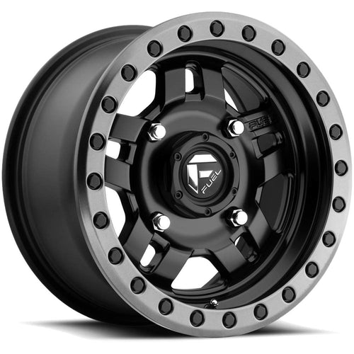 D557 Fuel Anza 14x7 ATV/UTV Matte Black +13mm Wheel Rim