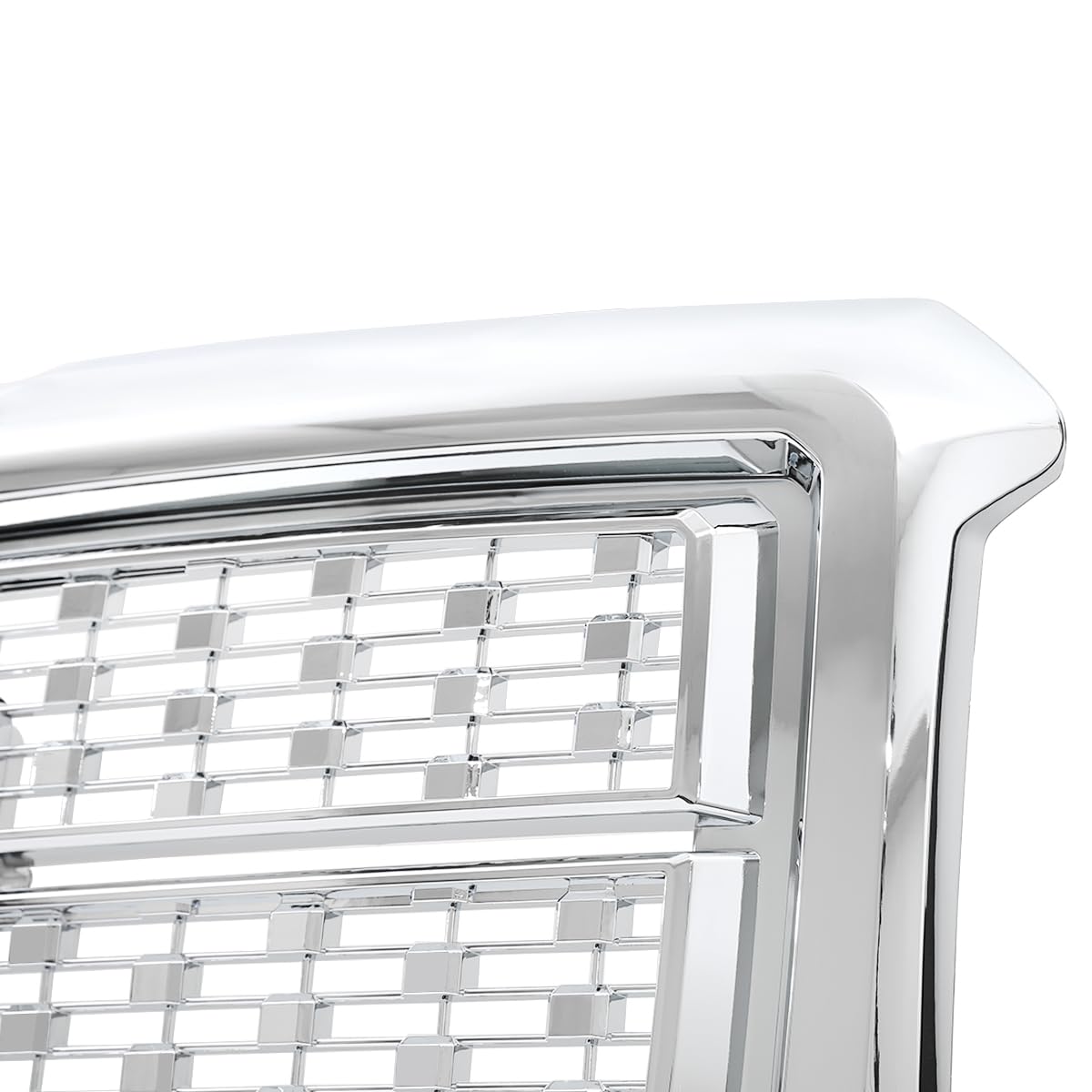 Chrome SPEC-D TUNING Denali Style Mesh Front Bumper Hood Grille Compatible with 2016-2018 GMC Sierra 1500 SLE SLT