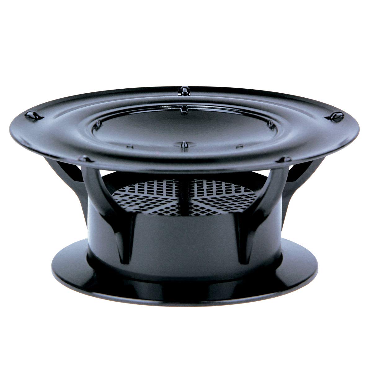 360 Siphon Lippert RV Roof Vent Cap for Odor Prevention with Universal Fit, Built-in Bug Screen, Black Polycarbonate - 389380
