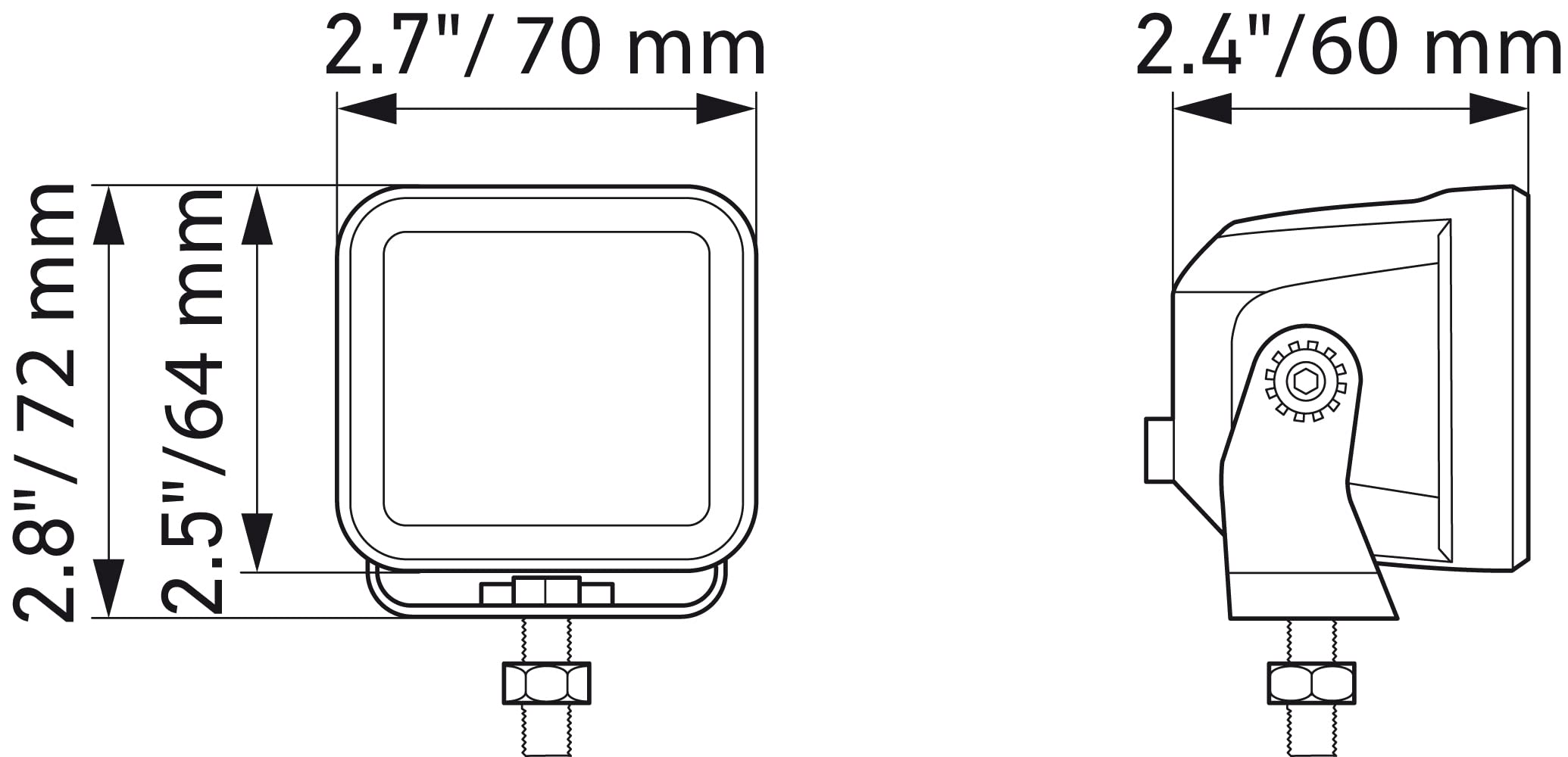 HELLA 1FA 358 176-801 LED-Spotlight - Cube Kit Black Magic 2.7" - 12/24V - mounting - Short distance lighting - Cable: 500mm - Plug: DEUTSCH plug - Kit - Quantity: 2