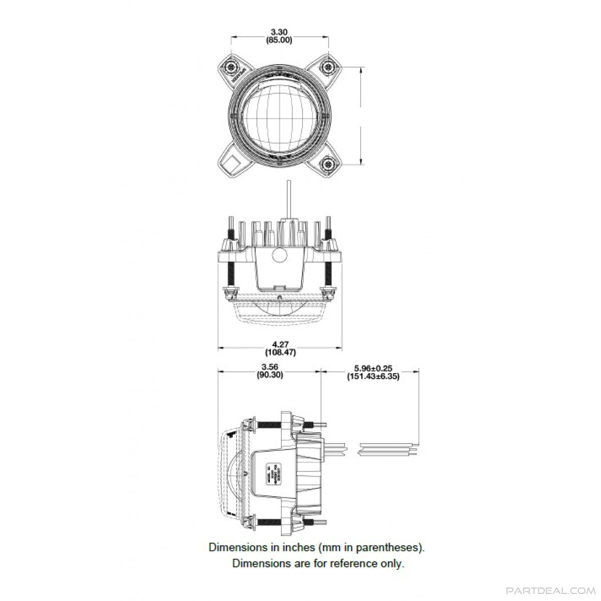 Symmetrical Low Beam, LED DOT/ECE, 12/24V