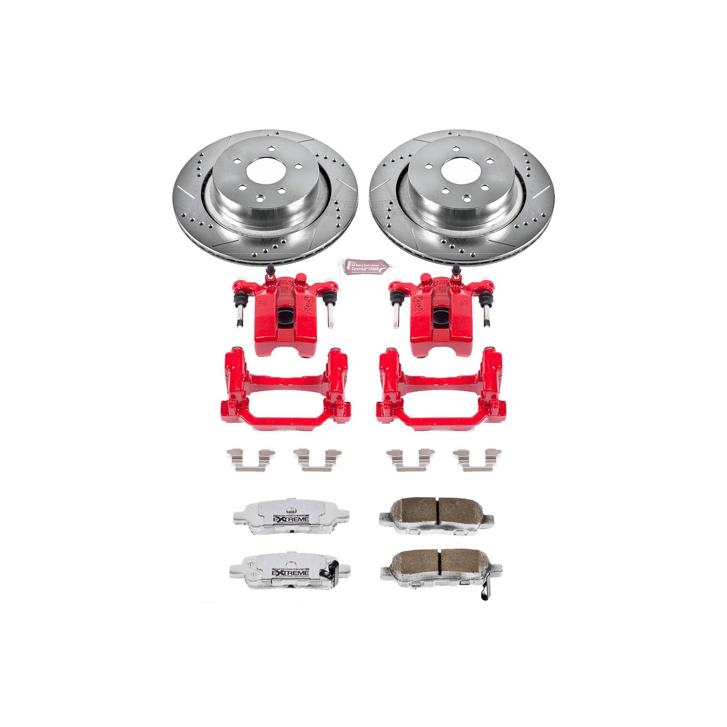 Power Stop Rear KC2986-26 Z26 Street Warrior Brake Kit Infiniti For INFINITI G35 2007-2008, INFINITI G37 2008-2013 [Model Specific]