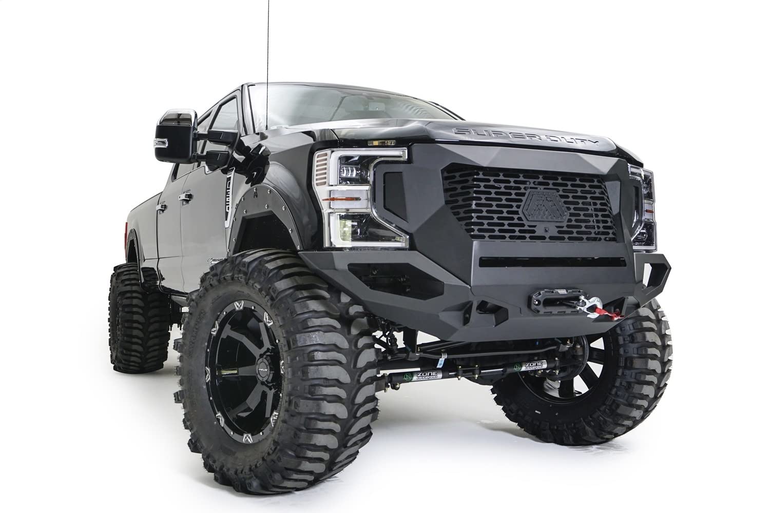 Fab Fours Grumper Full Width HD Raw Front Winch Bumper