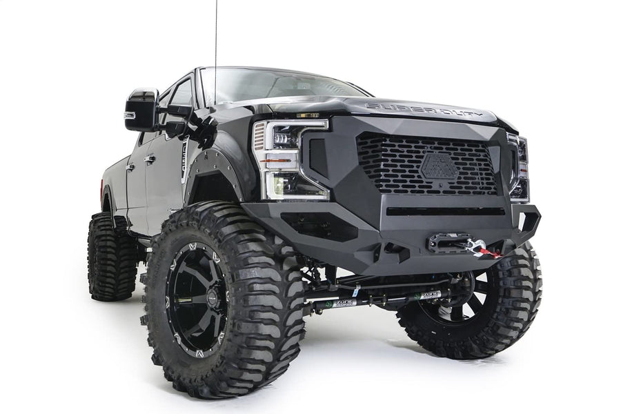 Fab Fours Grumper Full Width HD Raw Front Winch Bumper