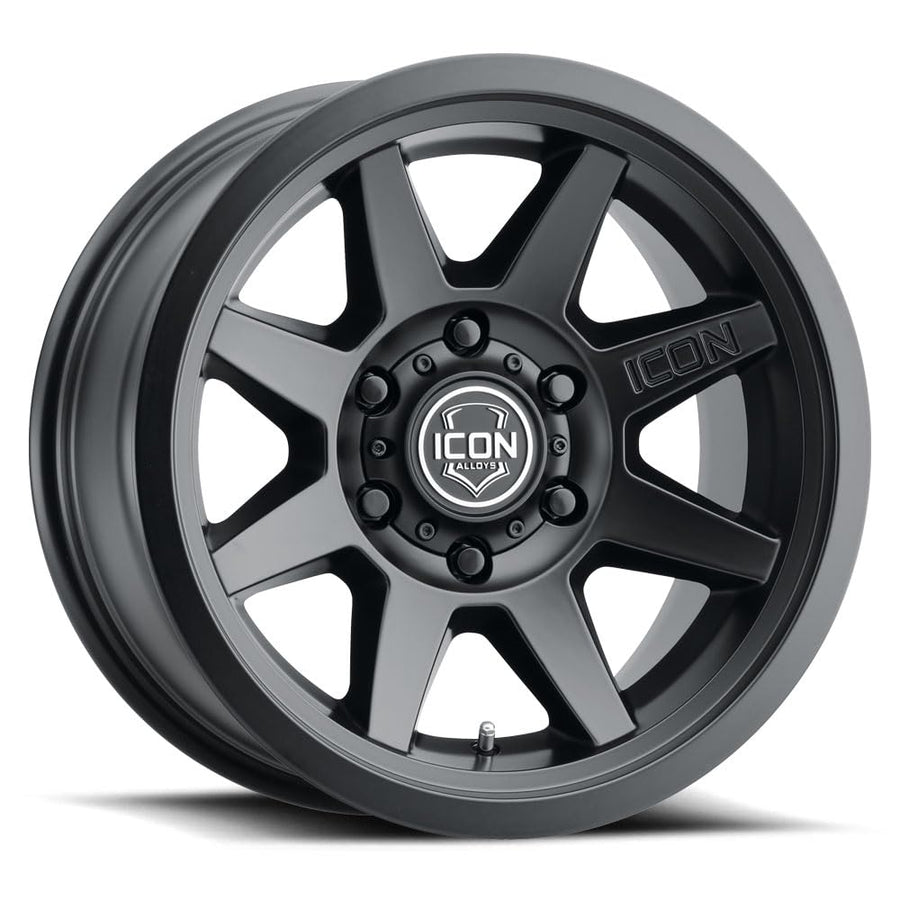 Rebound SLX ICON Alloys, Satin Black, 17 x 8.5/6 x 5.5, 0mm Offset, 4.75" BS