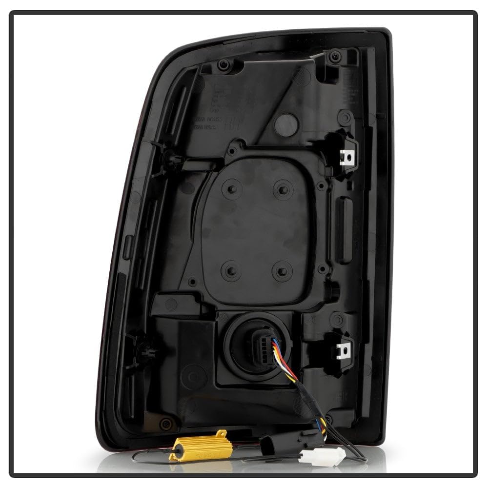 Dodge Ram 2500 Spyder (POE) 19-24 OE Plus (Fit Halogen Model Only) Black Bezel w/Smoke Signal LED Tail Light - Red Black