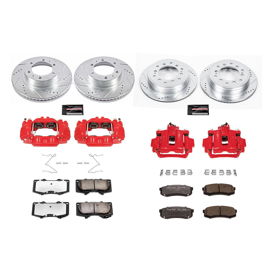 Brake Kit Power Stop KC5805-36 with Caliper (Front and Rear Truck Tow), 1 Pack For Toyota FJ Cruiser 2010-2014 [Model Specific]