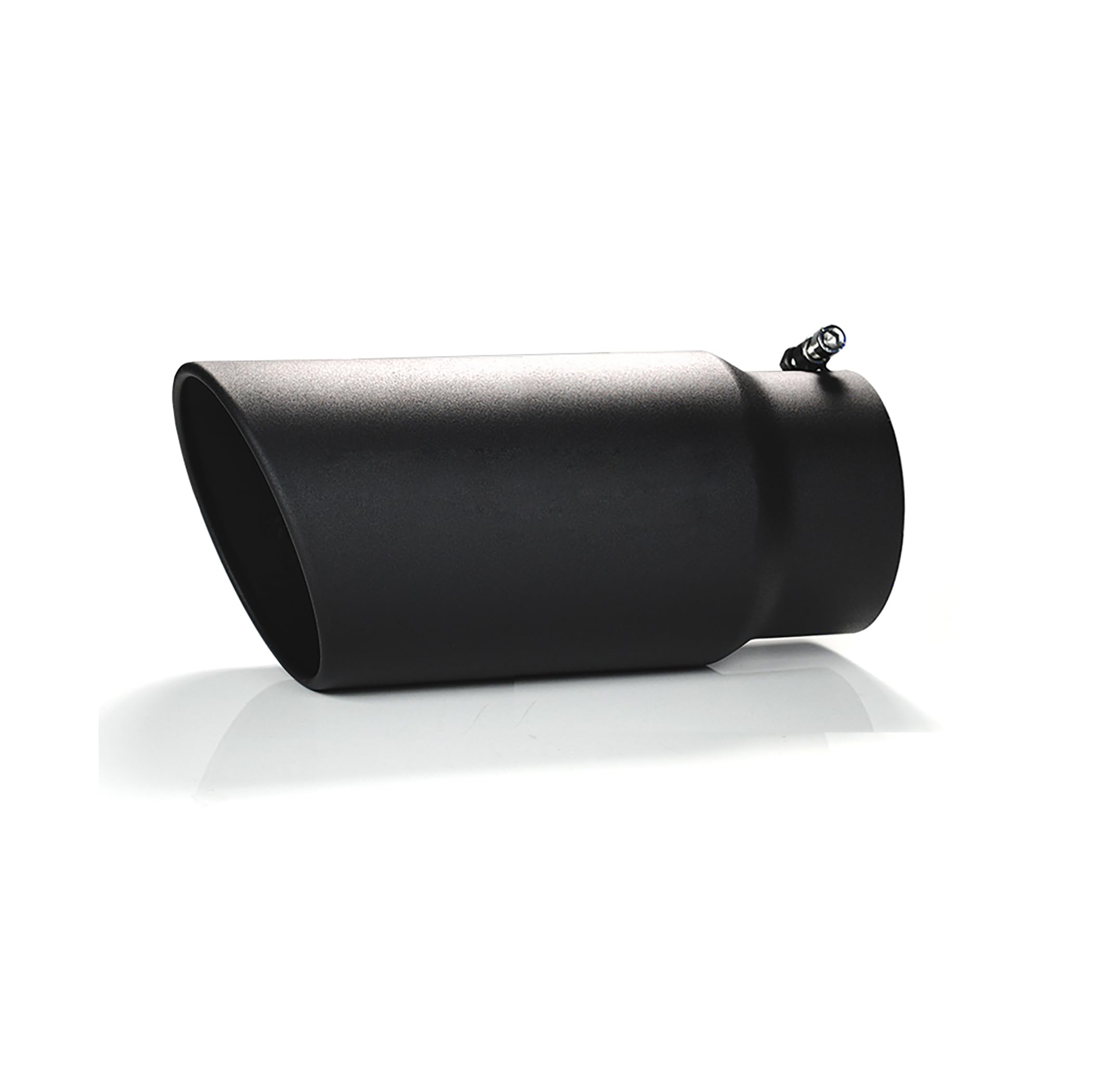 Exhaust Muffler Tip Black Horse, 5" inlet, 6" outlet and 15" Length Single Wall Black Compatible with All Cars, Trucks and SUVs-MT-SC05-BK