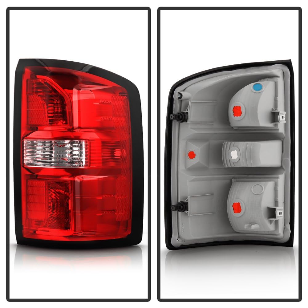 GMC Sierra 14-18 Spyder (POE) Halogen Red/Clear (Non Harness) Tail Light - OE Right (Not Fit Denali)