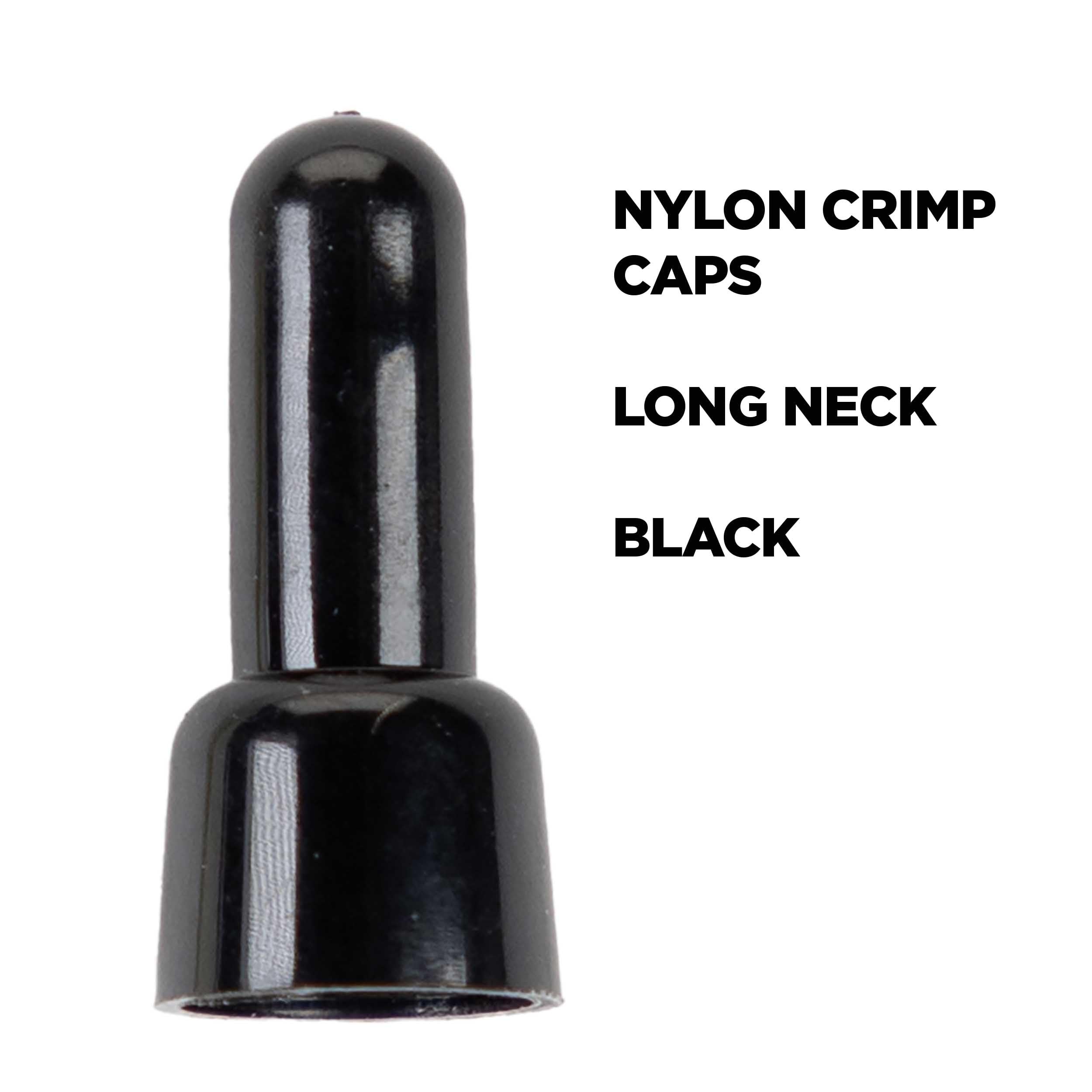 Install Bay Crimp Cap Nylon Connector 16/14 Gauge Long Neck, Black (Pack 100)