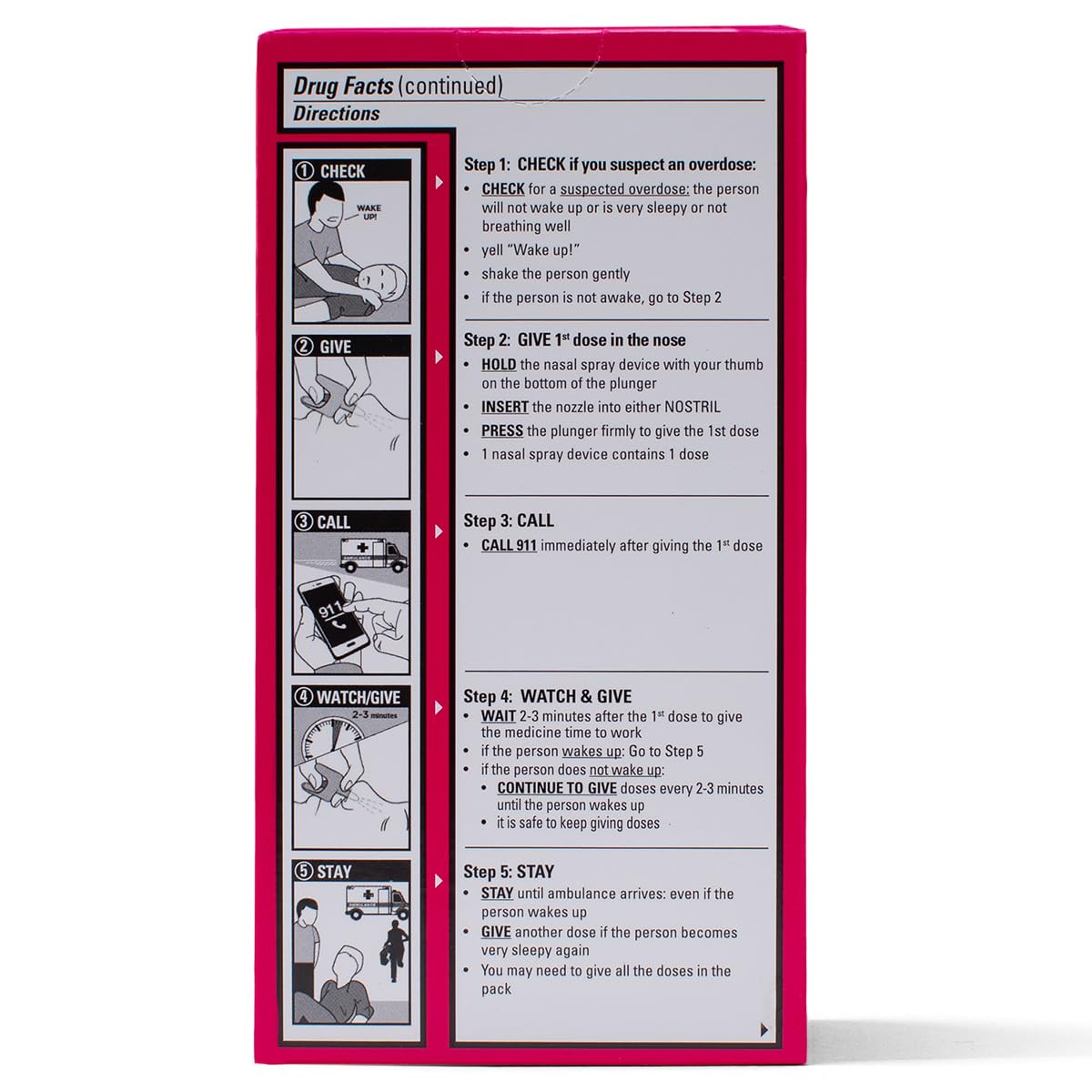 NARCAN 4 mg Nasal Spray, Emergency Treatment of Opioid Overdose, 2 Single-Dose Devices